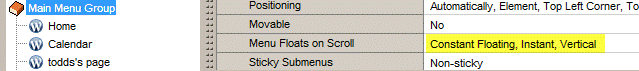 menu constant floating