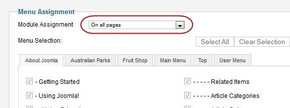 assign AllWebMenus on all pages