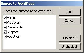 Web Button Maker FrontPage Addin