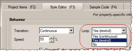 HTML jQuery slider scroller loop rewind
