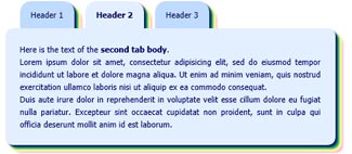 html tabs shadows rounded