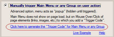 manually trigger popup menu