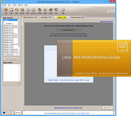 Likno Web Modal Windows Builder screenshots