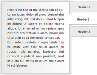 Tab headers on the sides (left or right)