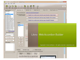 Likno Web Accordion Builder screenshots