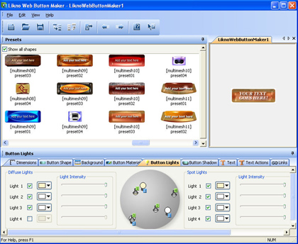 Likno Web Button Maker screenshots
