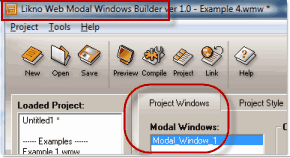 jquery modal window name