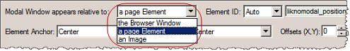 modal window positioning