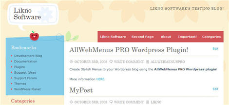wordpress menu example 4